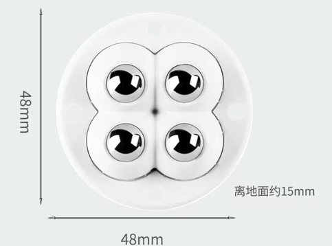 عجلات بلاستيكية من الفولاذ المقاوم للصدأ لغرف النوم و الحمام